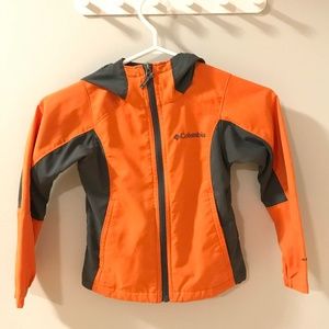 XXS Orange & black kid Columbia windbreaker jacket